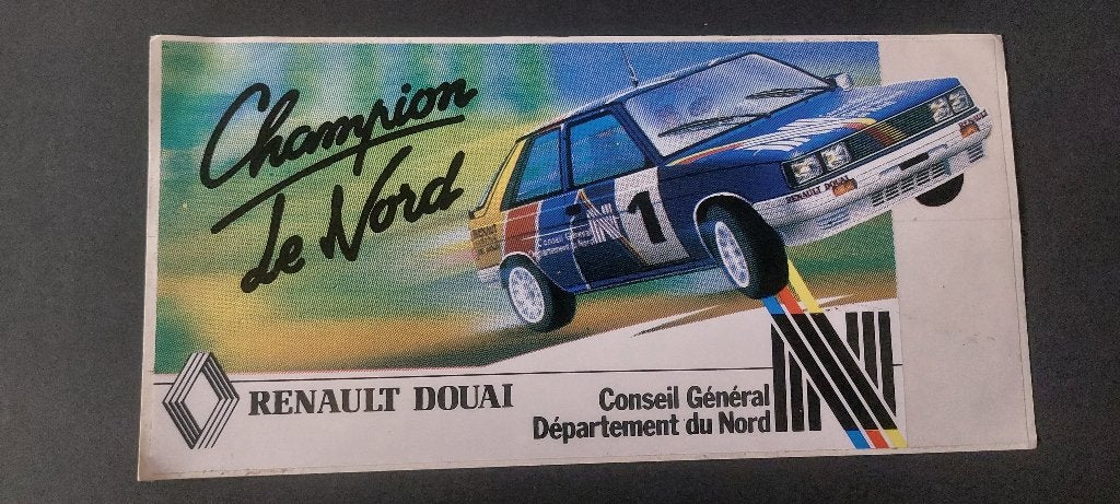 Sticker autocollant Rally Renault Douai vintage, Verzamelen, Verzenden, Gebruikt