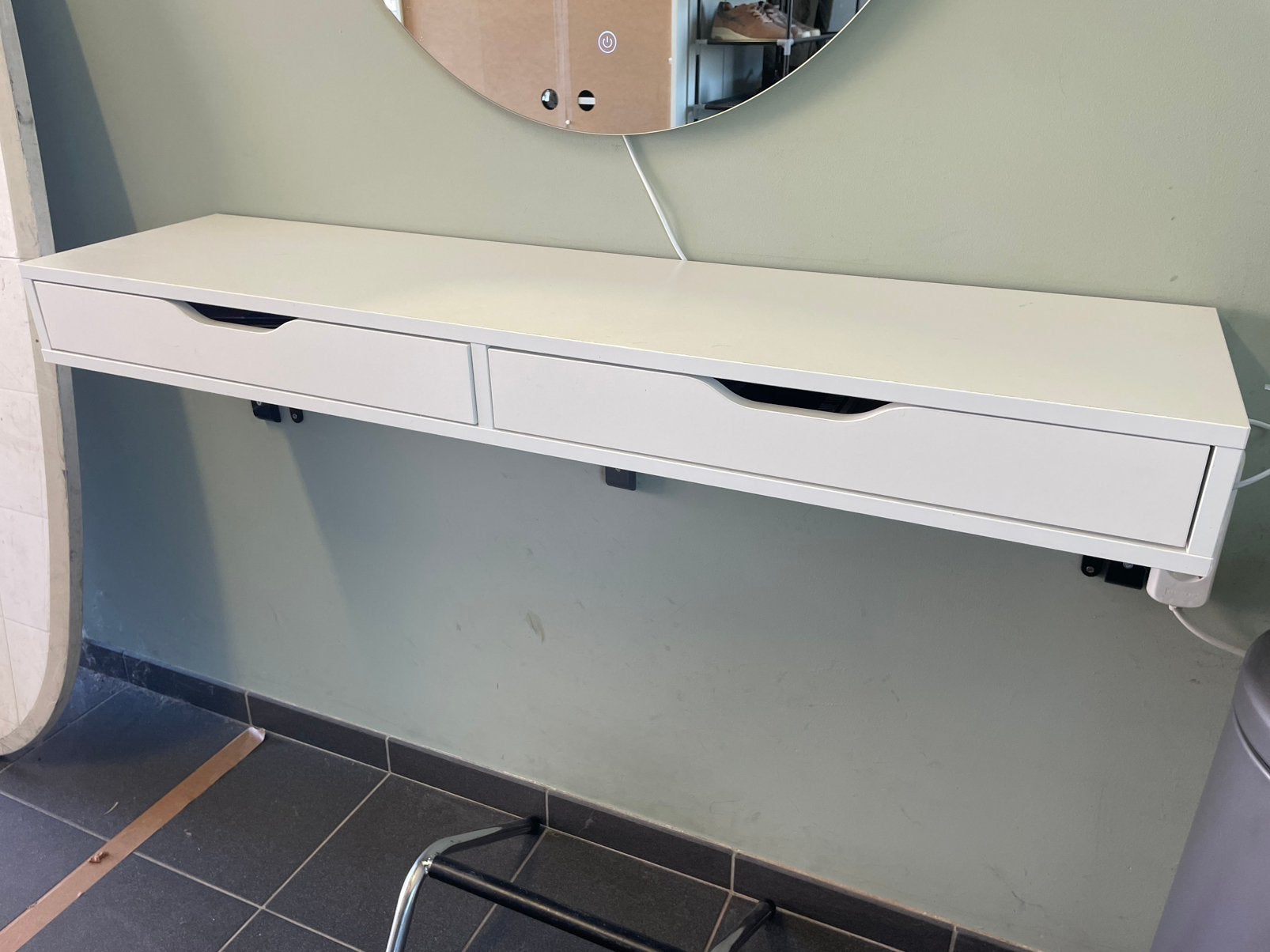 IKEA ELBY ALEX wandplank met lades, Huis en Inrichting, Bureaus, Ophalen, Gebruikt, Met lades, IKEA