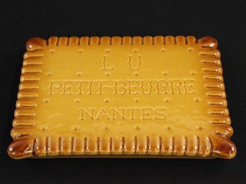 Publicité Petit-Beurre LU Nantes Plateau céramique 1960-70, Envoi
