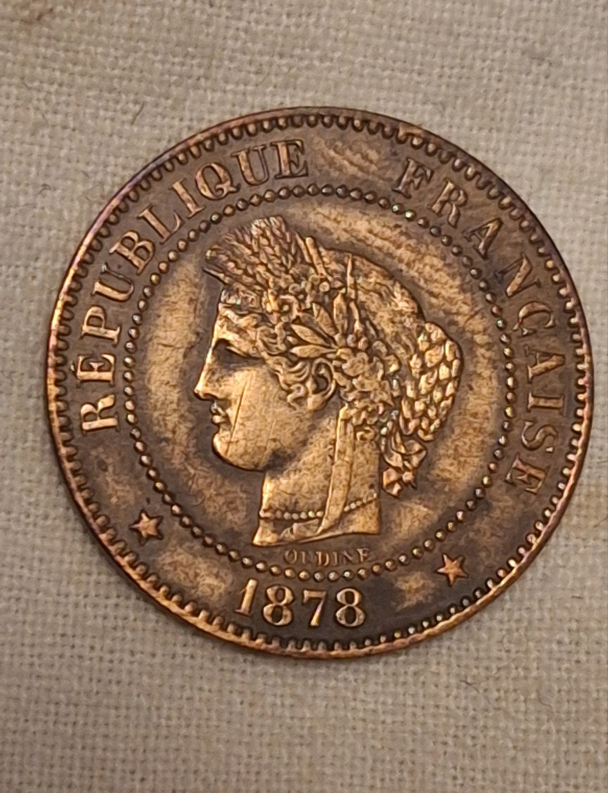 Magnifique 2 Centimes France 1878A - Cérès de qualité supéri, Envoi