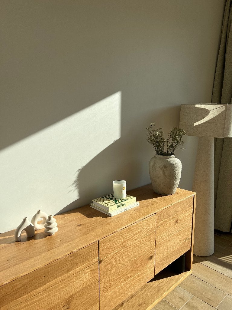 Dressoir - hout, Ophalen, 150 tot 200 cm, Zo goed als nieuw, 25 tot 50 cm