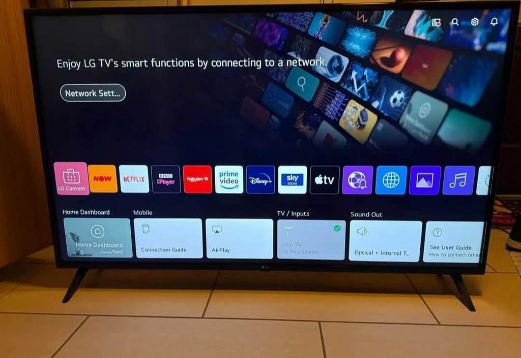 LG Smart tv 4k grand télé 55 pouces 140cm, Enlèvement, LG, Smart TV