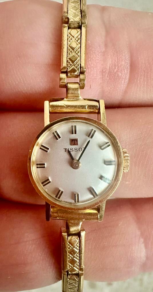 Tissot cocktail watch 1960, Polshorloge, Zo goed als nieuw, Goud, Ophalen