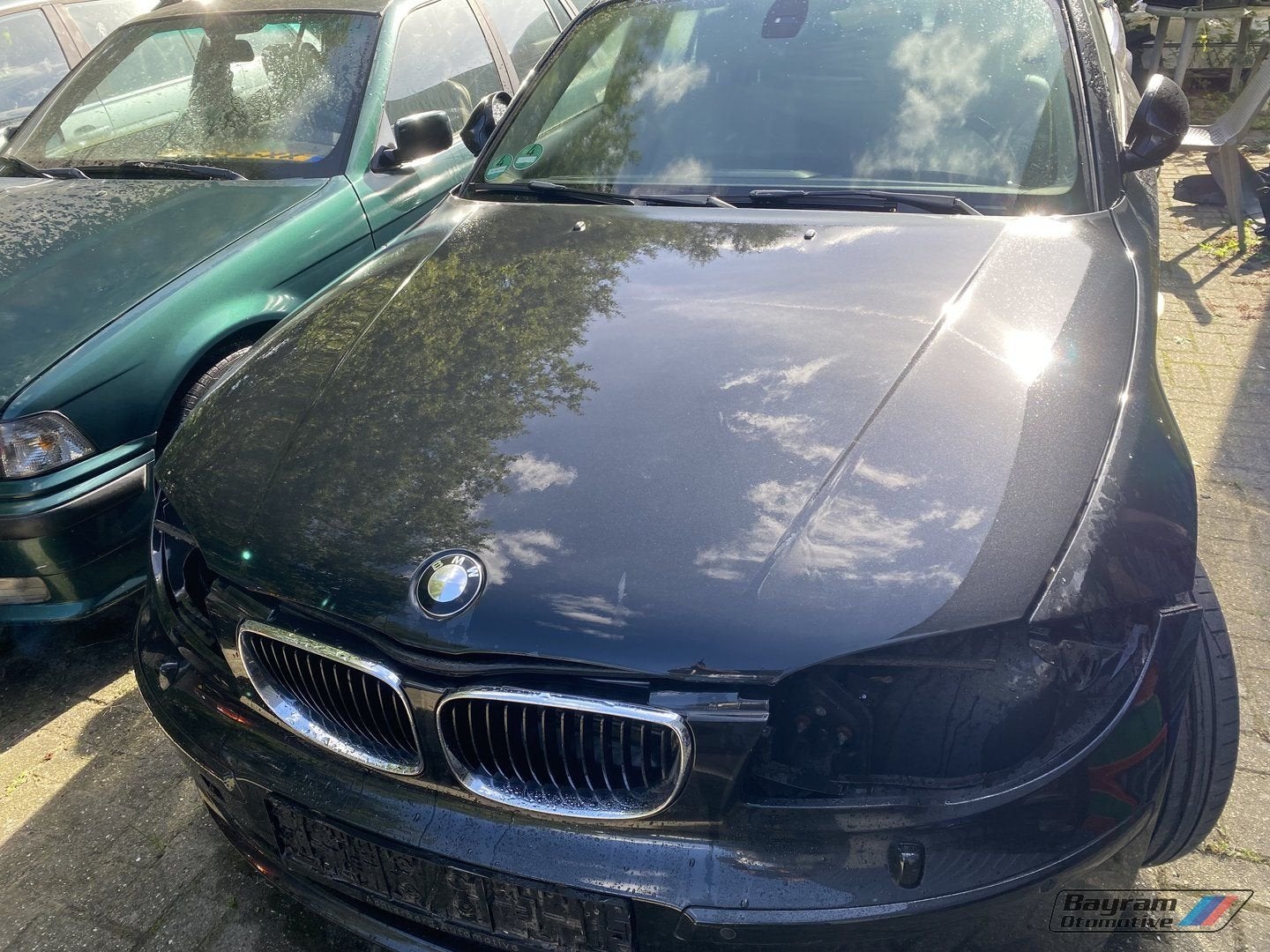 Bmw E87 motorkap zwart 1-serie lci front nette staat, Ophalen, Gebruikt, -, -