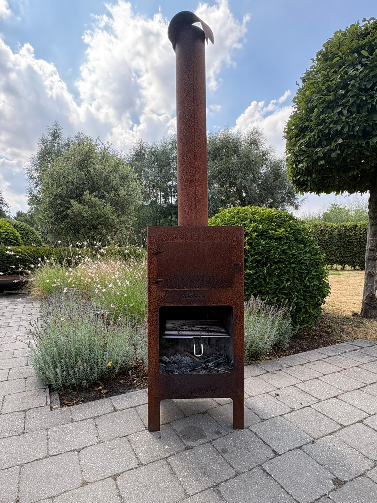 Weltevree Outdoor kachel met pizza oven, Tuin en Terras, Tuinhaarden, Ophalen, Gebruikt