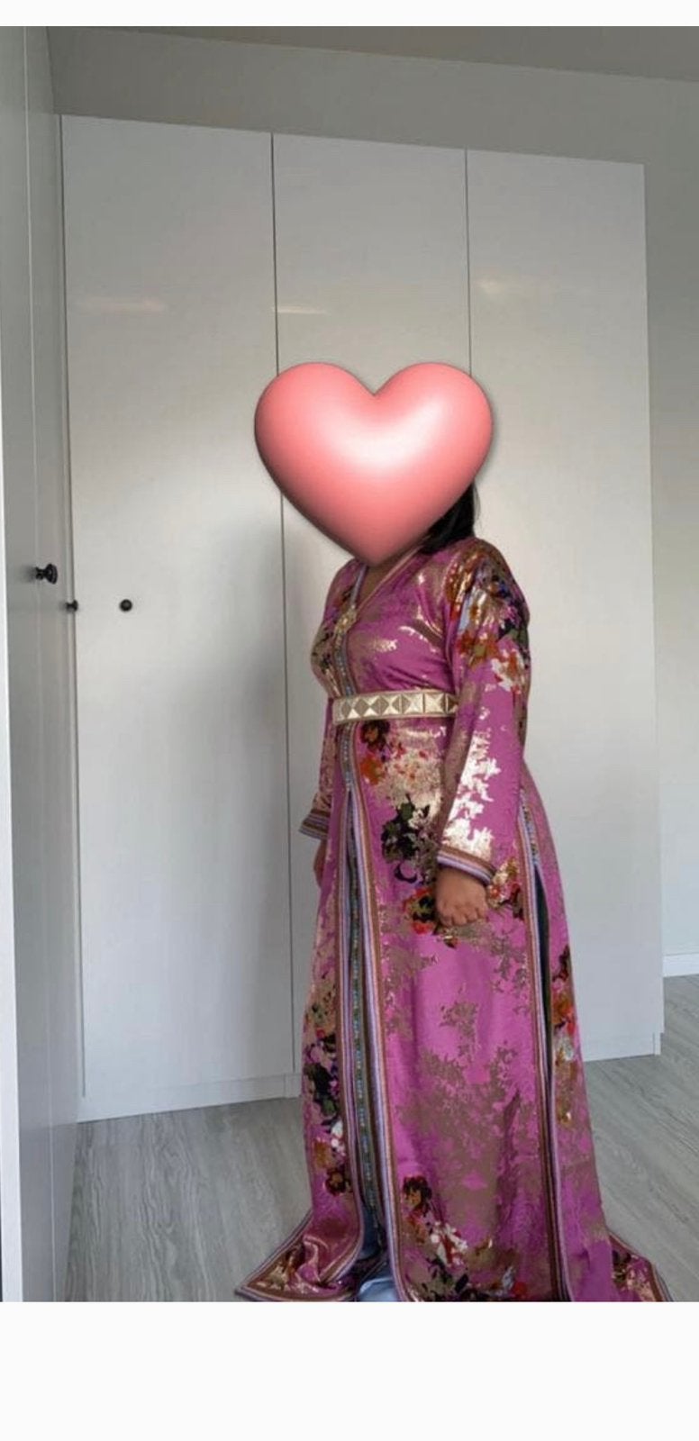 Fuchia takshita hadj omar stof, Kleding | Dames, Gelegenheidskleding, Ophalen, Zo goed als nieuw