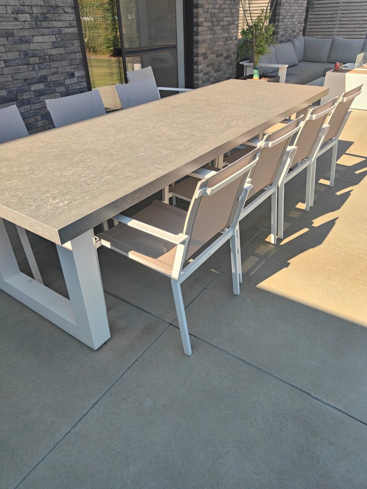 Tuinset 8personen betonlook/aluminum, Ophalen