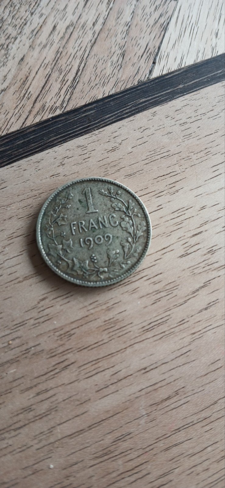 Belgium – 1 Franc 1909 – Leopold II, Ophalen of Verzenden, Gebruikt