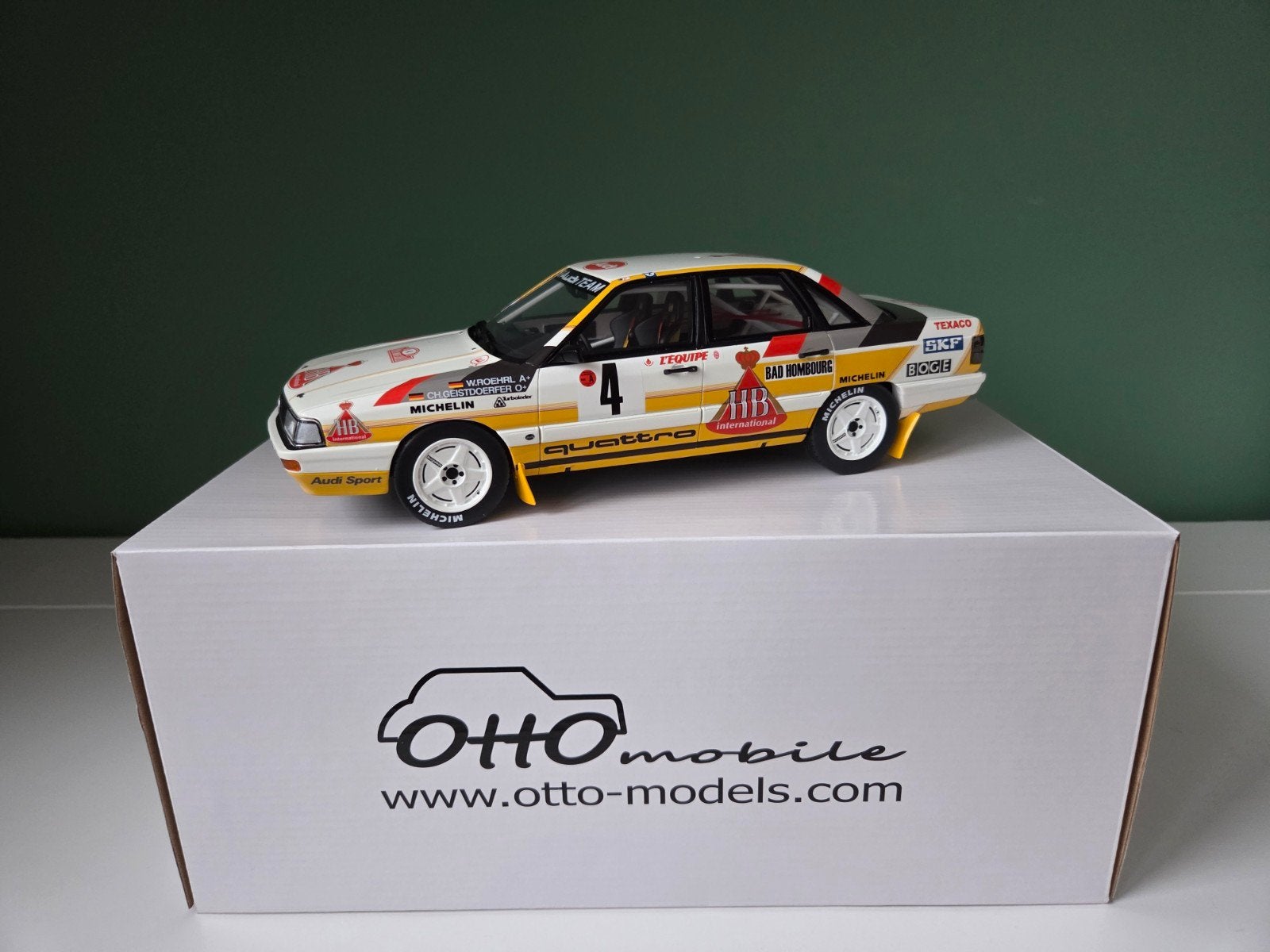 Otto Mobile 1:18 Audi 200 Quattro Monte Carlo 1987 (OT439), Hobby en Vrije tijd, Modelauto's | 1:18, Nieuw, Auto, OttOMobile, Ophalen of Verzenden