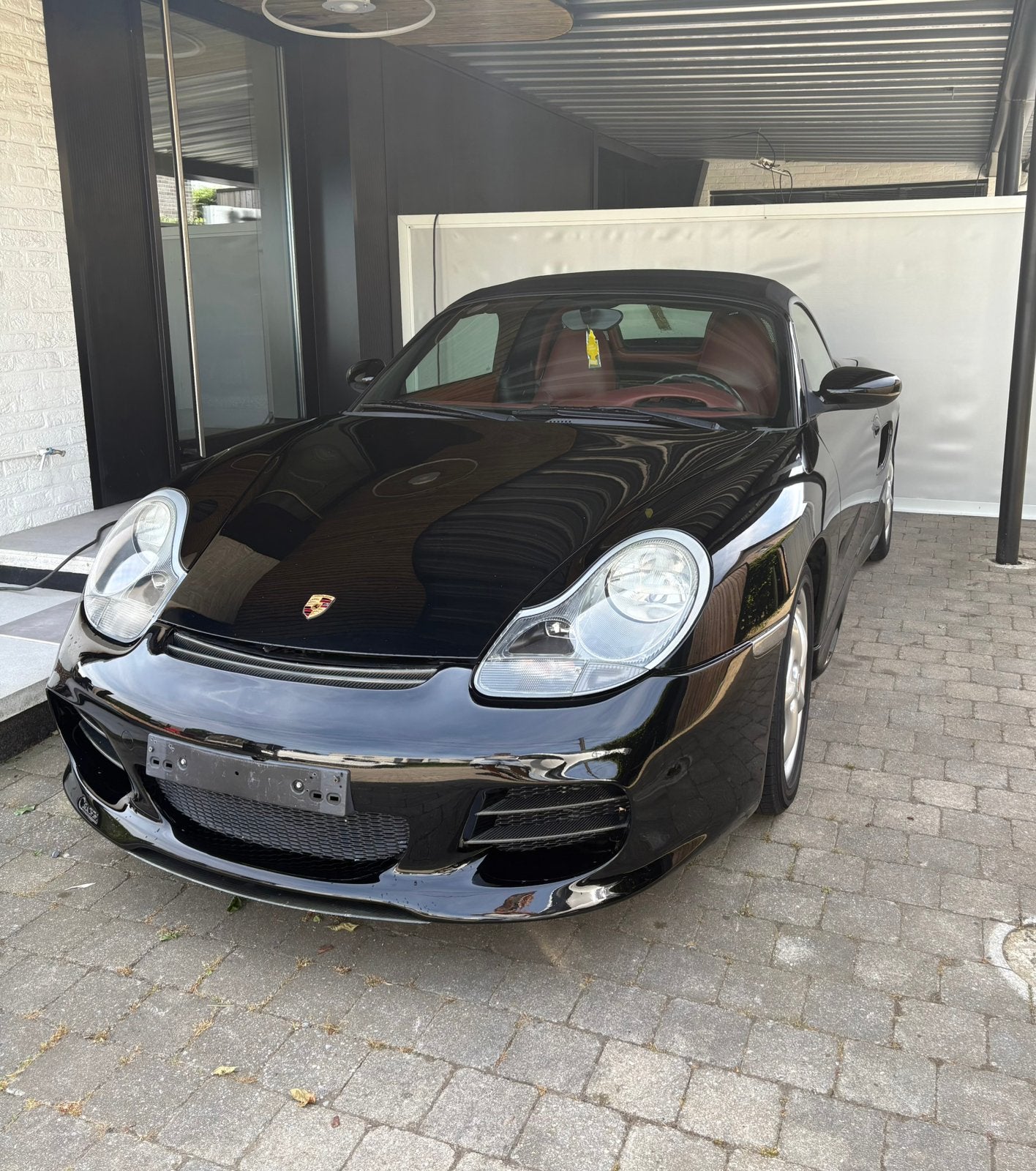 Porzche Boxster 2.5 (1997) — 2e eigenaar — S-Look, Auto's, Porsche, Cabriolet, Zwart, Leder, Handgeschakeld