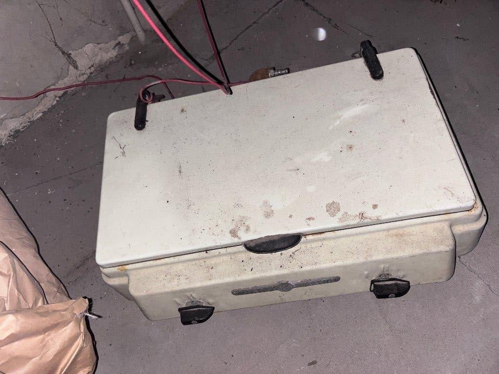 Vintage geëmailleerd elektrisch kooktoestel, Elektronische apparatuur, Fornuizen, Ophalen, Elektrisch