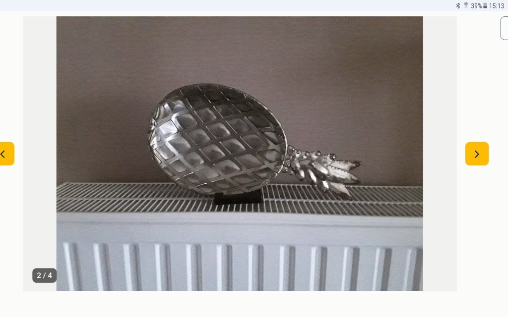 Verzilverde fruitschaal met ananas, Antiek en Kunst, Ophalen, Zilver