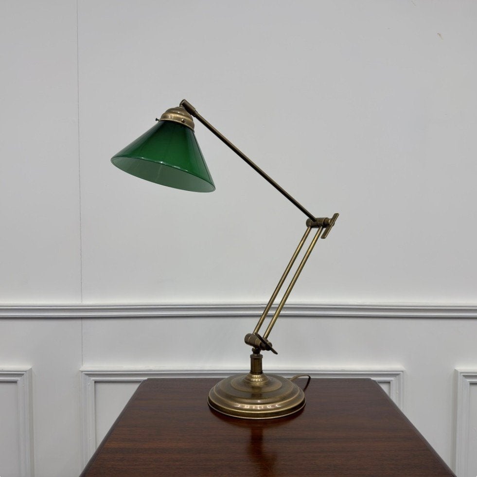 Klassiek Engelse Notarislamp Bankierslamp Bureaulamp, Antiek en Kunst, Ophalen