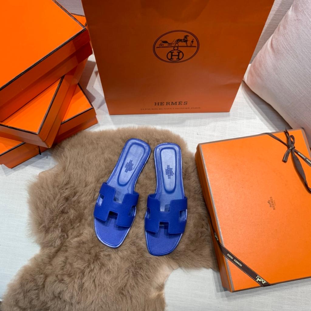Hermès Oran, Kleding | Dames, Schoenen, Slippers, Blauw, Nieuw, Ophalen of Verzenden
