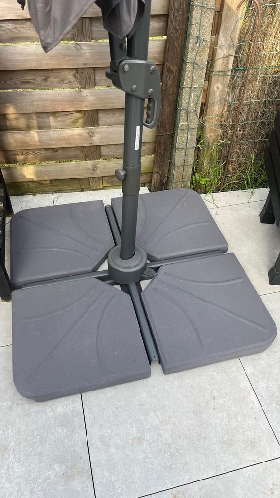 4 stenen voor prasolvoet., Jardin & Terrasse, Parasols, Enlèvement, Neuf, Base de parasol