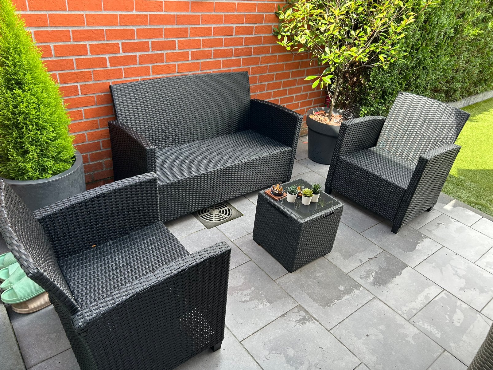 Lounge set buiten, Ophalen, 5 zitplaatsen, Zo goed als nieuw, Loungeset