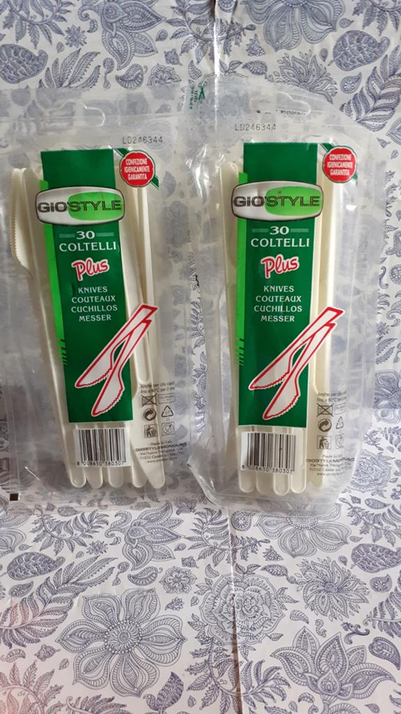 60 couteaux plastique à usage unique neuf, Enlèvement ou Envoi