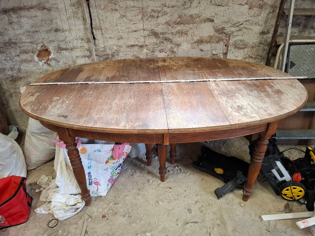 Table en chêne extensible allonge, Enlèvement