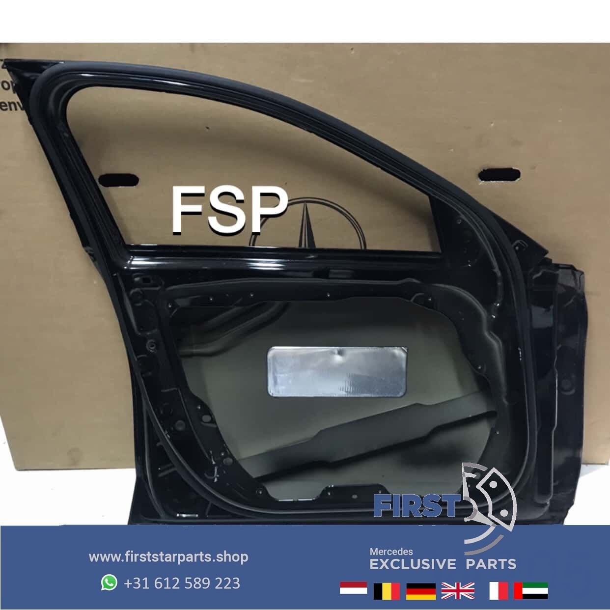 W205 LINKER DEUR ZWART KAAL PORTIER LINKS VOOR Mercedes C Kl, Auto-onderdelen, Gebruikt, -, Deur, Voor