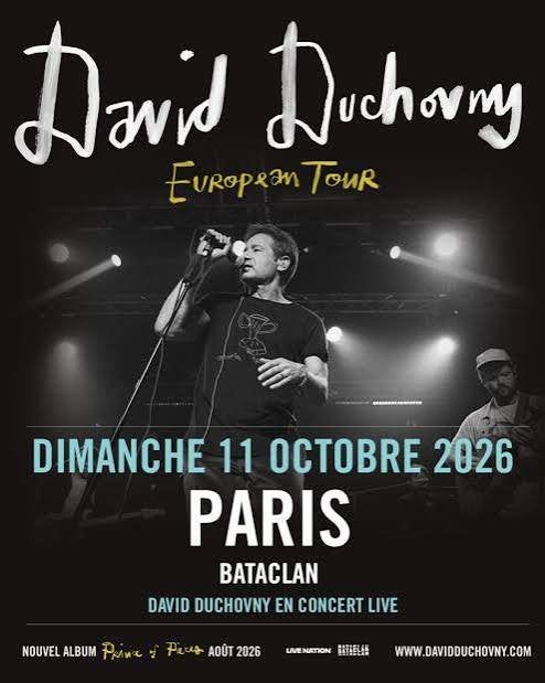 2 tickets david duchovny paris 11 octobre 2026 Bataclan, Tickets & Billets, Deux personnes, Octobre, Alternatif