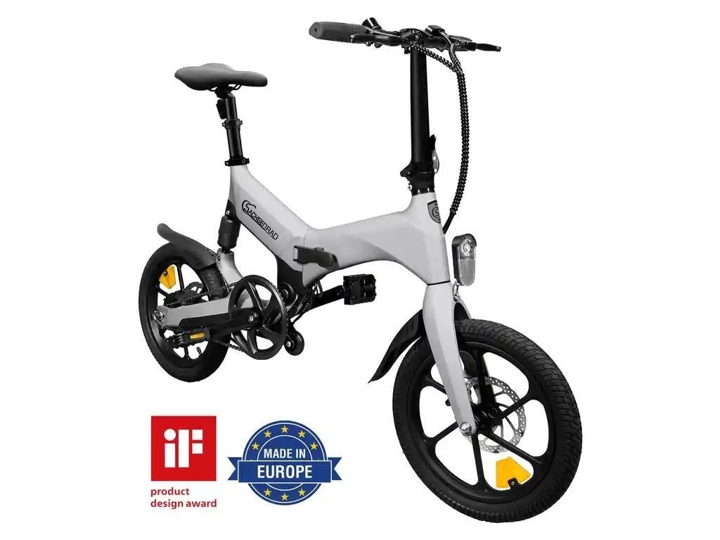 Vélo pliant électrique Sachsenrad F12, Vélos & Vélomoteurs, Vélos électriques, Enlèvement, Comme neuf, 30 à 50 km par batterie