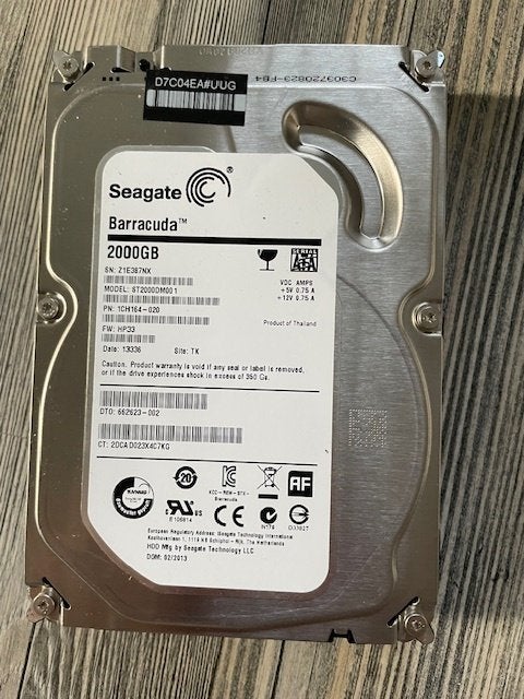 Seagate ST2000DM001 - 2TB SATA - 7200rpm - 64MB Cache, Intern, 2TB, Refurbished, Ophalen of Verzenden