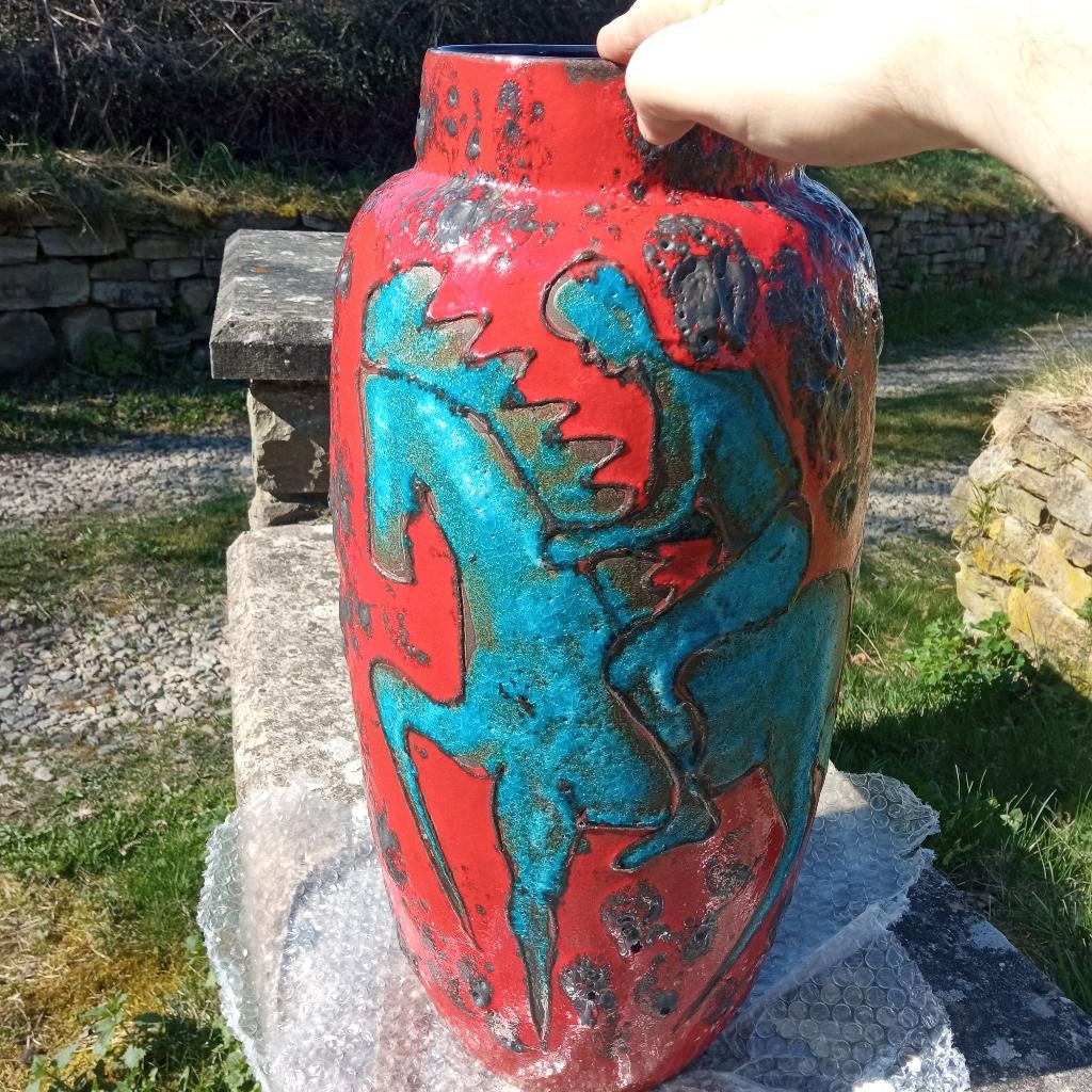 blauwe riddervaas, Antiek en Kunst, Ophalen