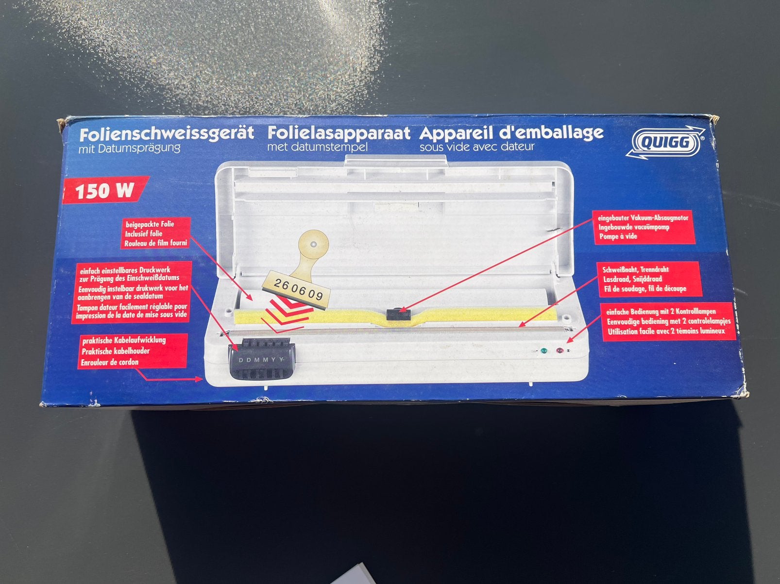 Soudeuse pour emballage sous vide QUIGG. Neuf, Electroménager, Enlèvement ou Envoi, Comme neuf