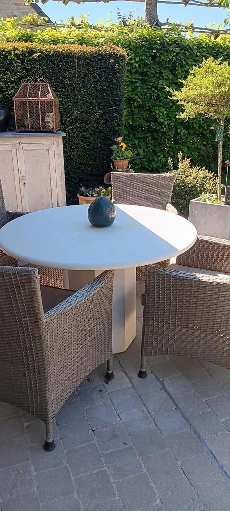 Ronde tuintafel natuursteen, Tuin en Terras, Tuintafels, Ophalen