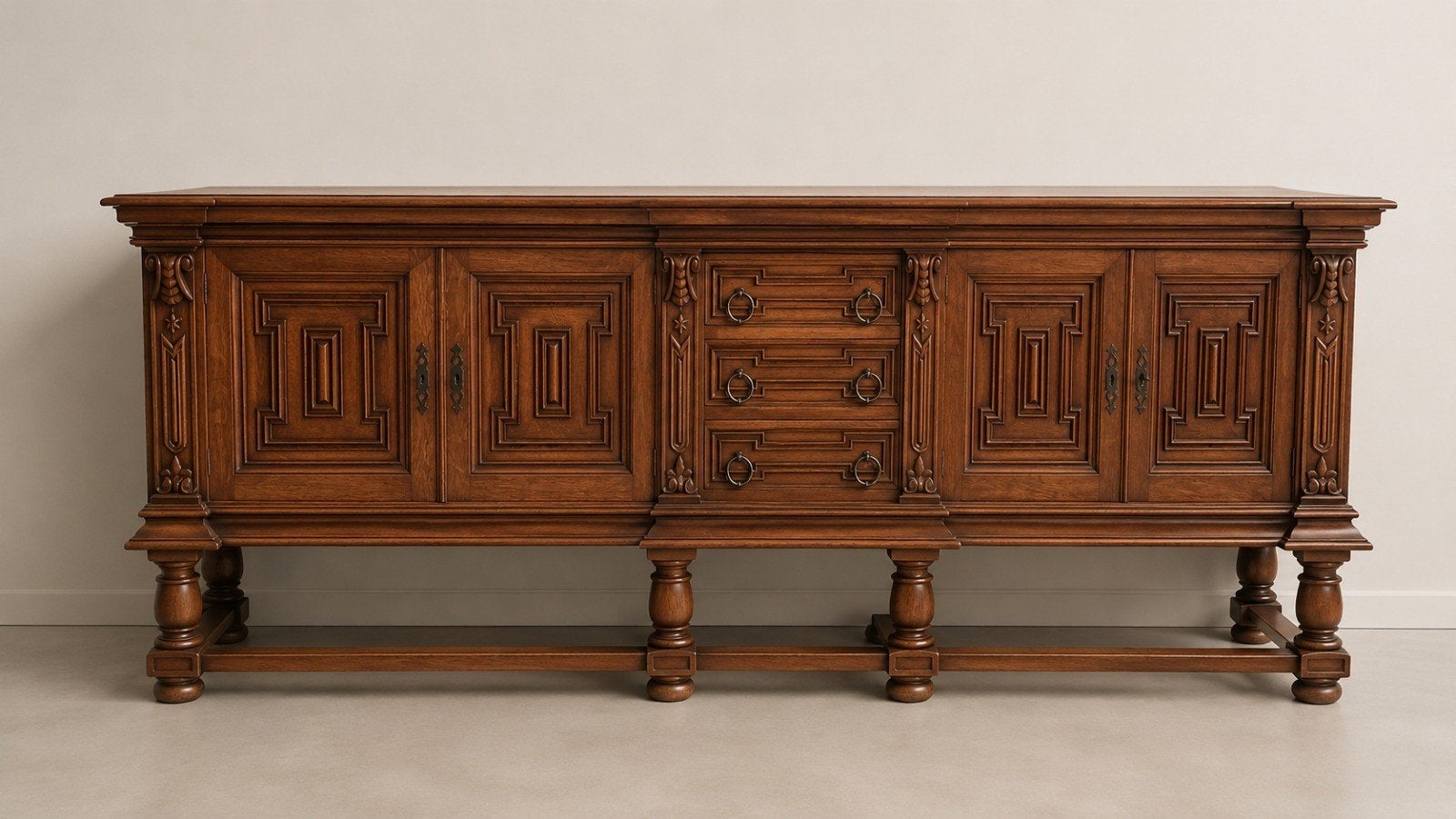 Buffet ancien à vendre, Avec tiroir(s), 200 cm ou plus, Enlèvement, Chêne