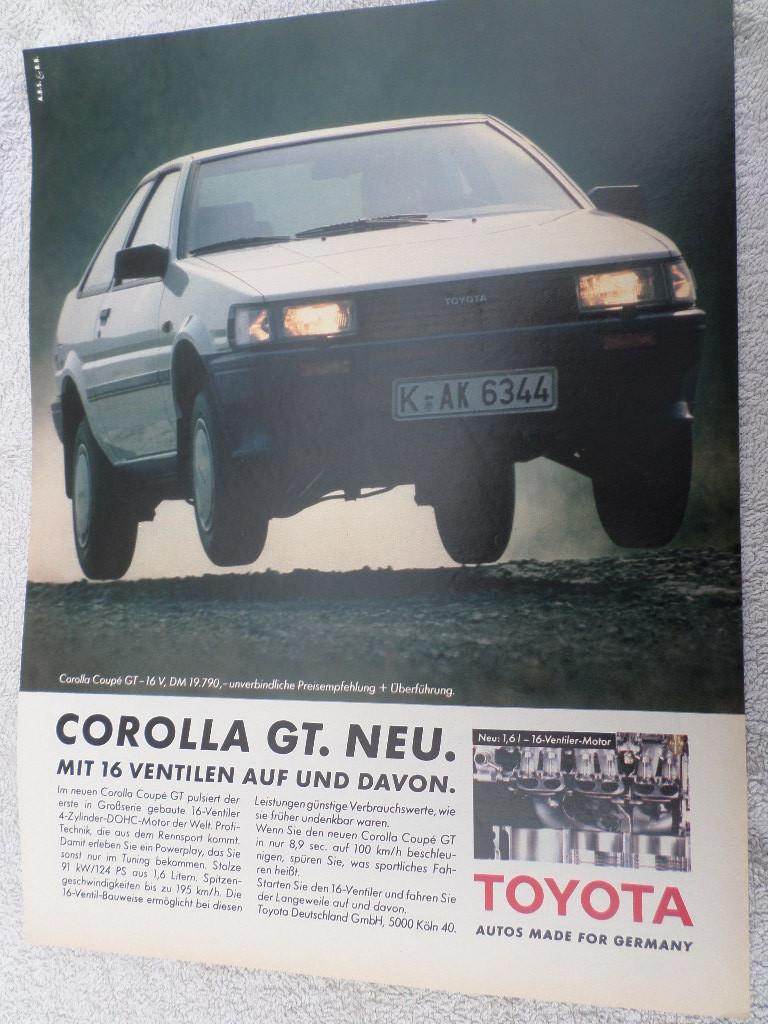 Publicité pour la Toyota Corolla GT, Enlèvement ou Envoi, BMW