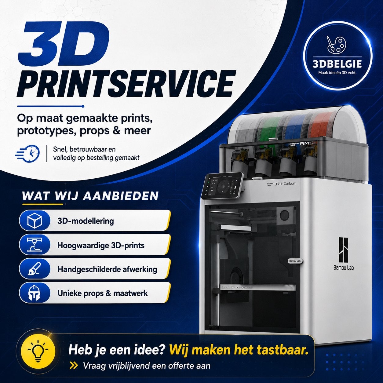 Service d'impression 3D personnalisé —idées personnelles,..., Informatique & Logiciels, 3D Imprimantes, Enlèvement ou Envoi, Neuf