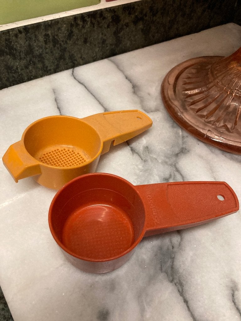 cuillères Tupperware vintage, Enlèvement ou Envoi, Comme neuf, Orange, Autres types