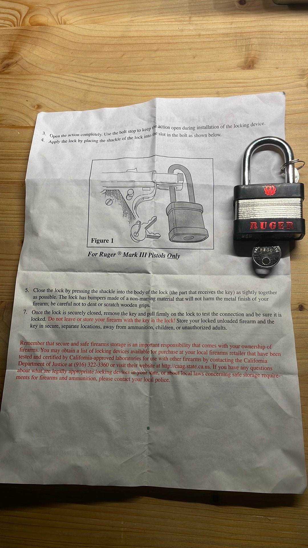 Ruger mk3 beveiligingsslot, Ophalen of Verzenden, Nieuw