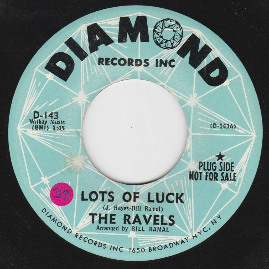 The Ravels / Lots Of Luck * Popcorn Instrumental *, CD & DVD, Enlèvement ou Envoi, 7 inch, Housse de protection extérieure, Utilisé