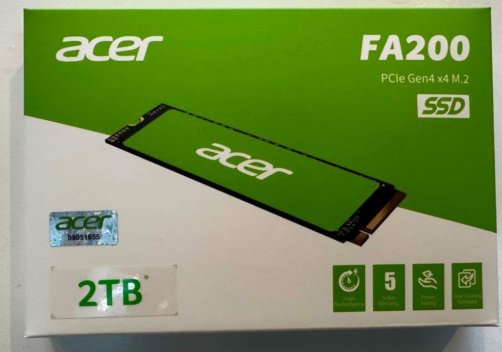 SSD M.2 NVMe Acer FA200 - 2 To (PCIe Gen4 x4) - Neuf !, Enlèvement ou Envoi, Neuf, 2000go, SSD