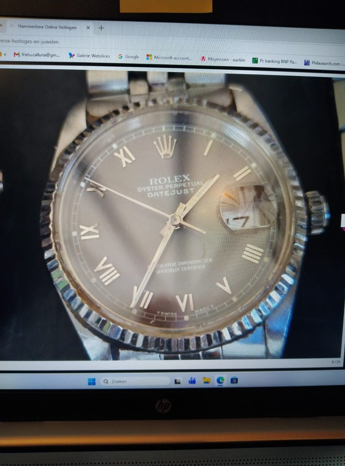 Rolex Oyster datejust perpetual vintage, Handtassen en Accessoires, Staal, Gebruikt, Polshorloge, Ophalen of Verzenden
