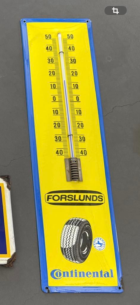 Oude emaille thermometer Continental, Verzamelen, Merken en Reclamevoorwerpen, Gebruikt, Reclamebord, Ophalen of Verzenden