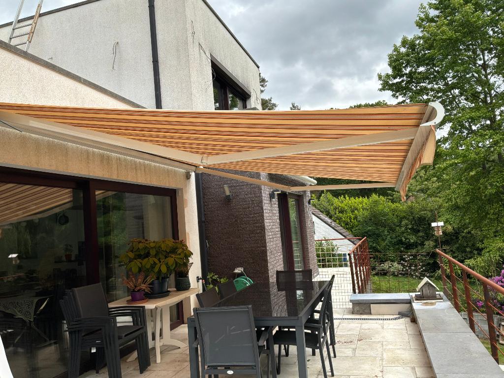 tente solaire (store banne), À bras articulé, Enlèvement, 450 cm ou plus, Électrique