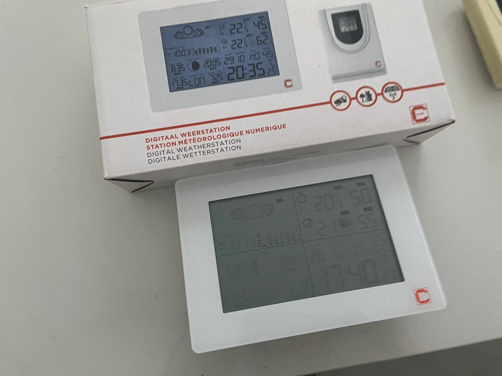 Station météo numérique avec capteur extérieur - Comme neuve, TV, Hi-fi & Vidéo, Stations météorologiques & Baromètres, Enlèvement ou Envoi