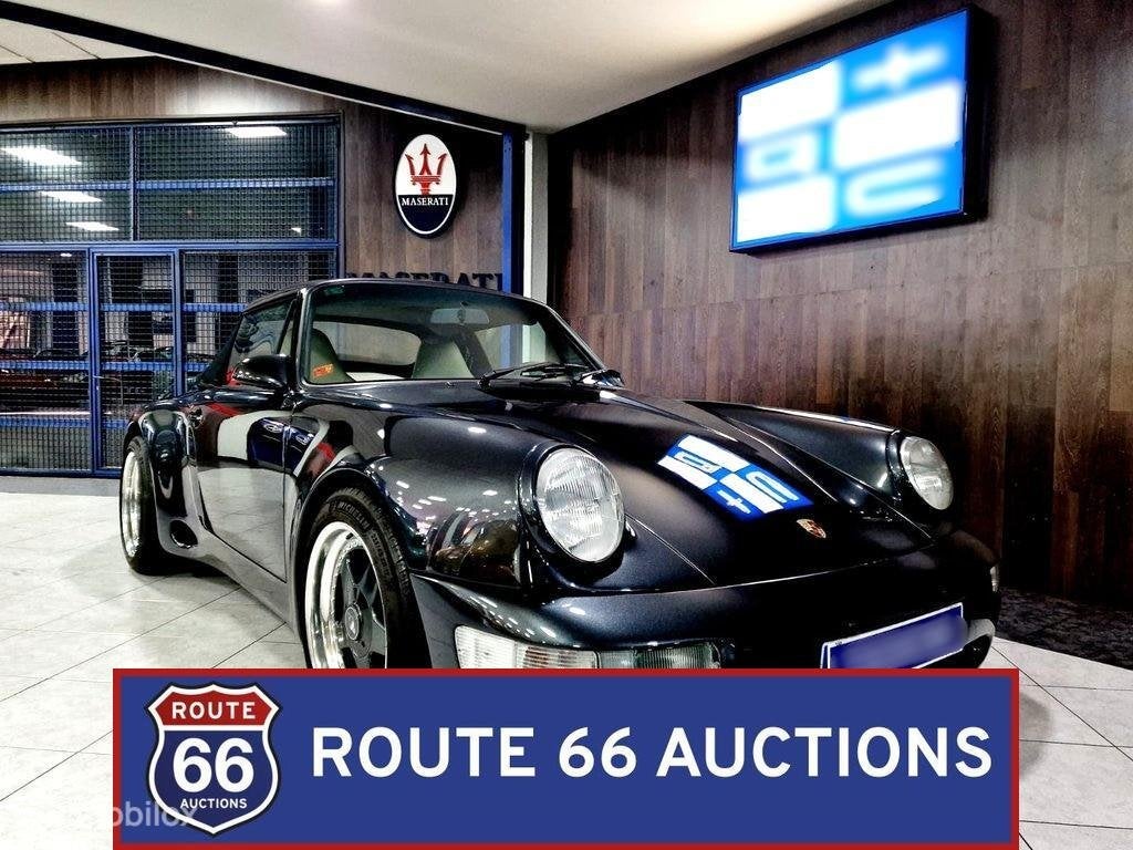 Porsche 911 Carrera 4 | 1990 | Route 66 Auctions, Auto's, Zwart, Bedrijf, Overige carrosserie, Porsche