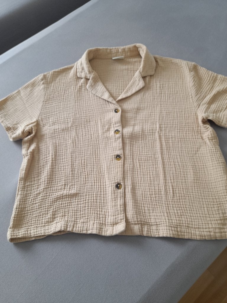 damesbloesje kleur beige S, Beige, Ophalen of Verzenden, Zo goed als nieuw, Maat 36 (S)