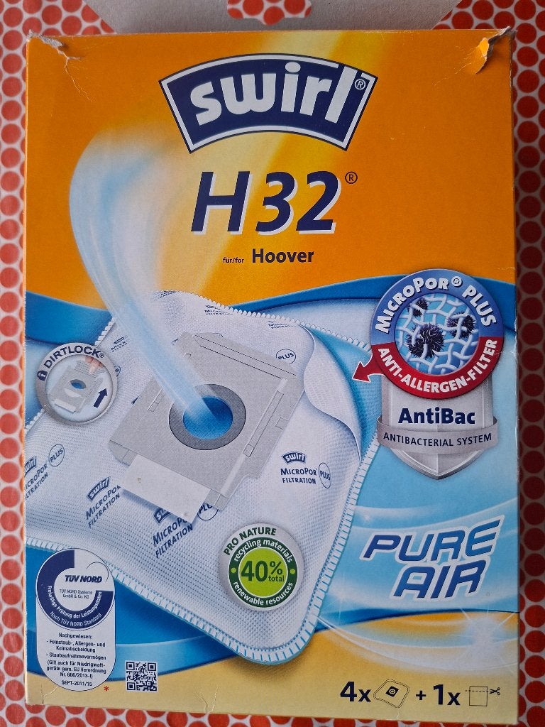 Sac aspirateur Gratuit Swirl H32 Hoover, Enlèvement, Neuf