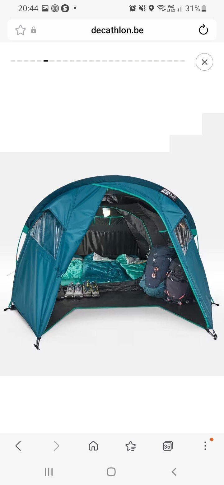 tent decathlon, Ophalen