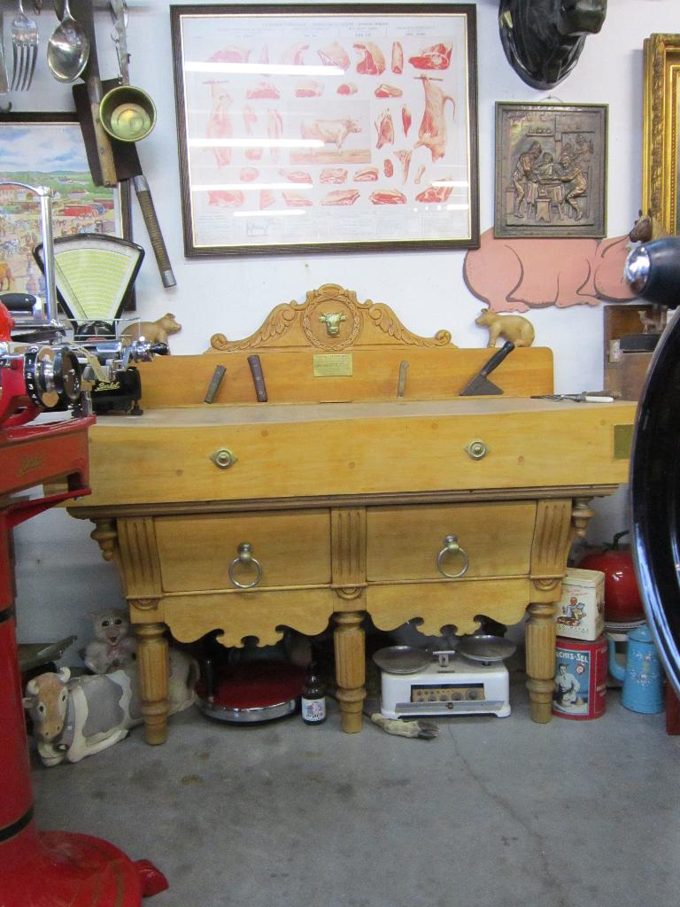 kapblok , hakblok , billot , weegschaal, Antiek en Kunst, Antiek | Keukengerei, Ophalen