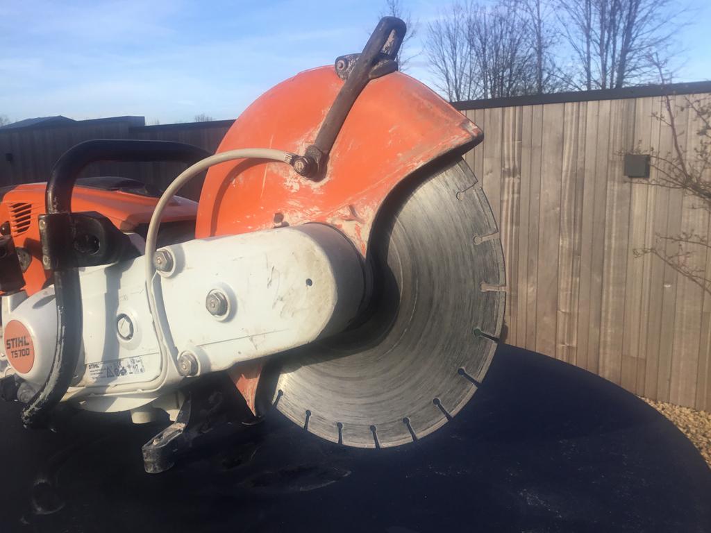Stihl doorslijpmachine, Ophalen, Gebruikt