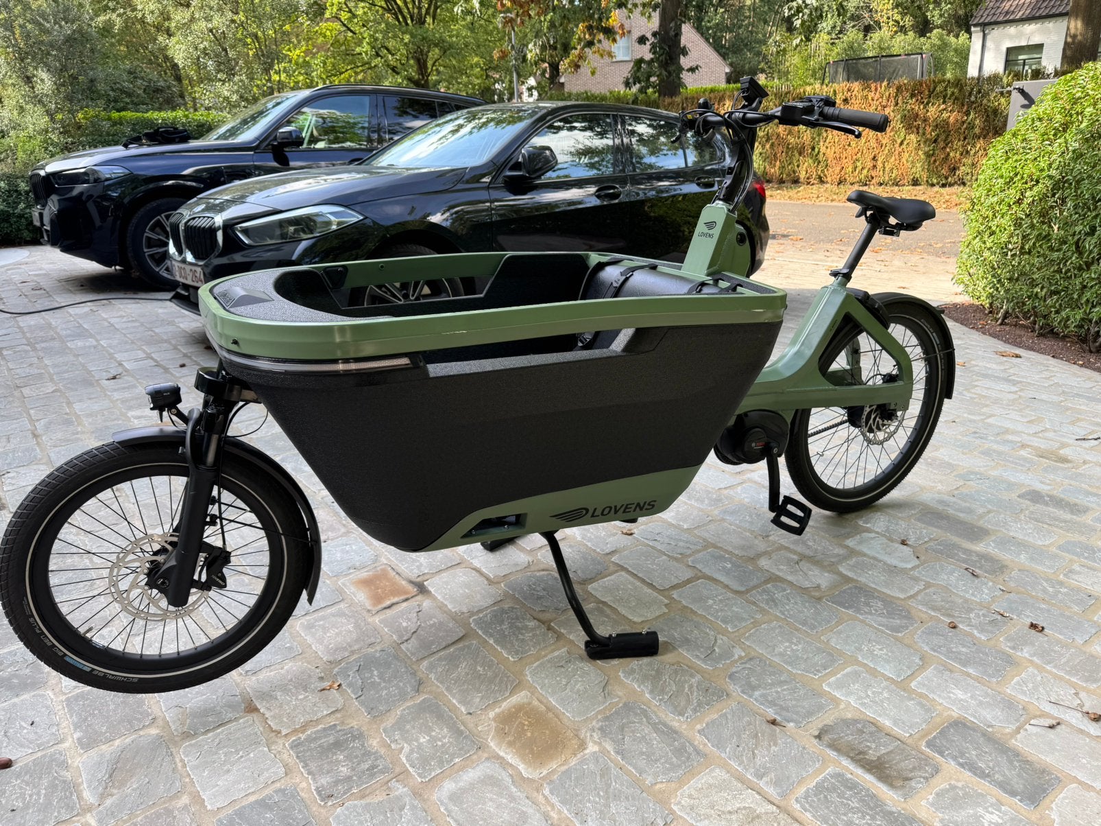 Lovens Explorer S75 bakfiets – 1.500 km – incl. regenhuif, Fietsen en Brommers, 3 kinderen, Zo goed als nieuw, Elektrisch, Schijfrem
