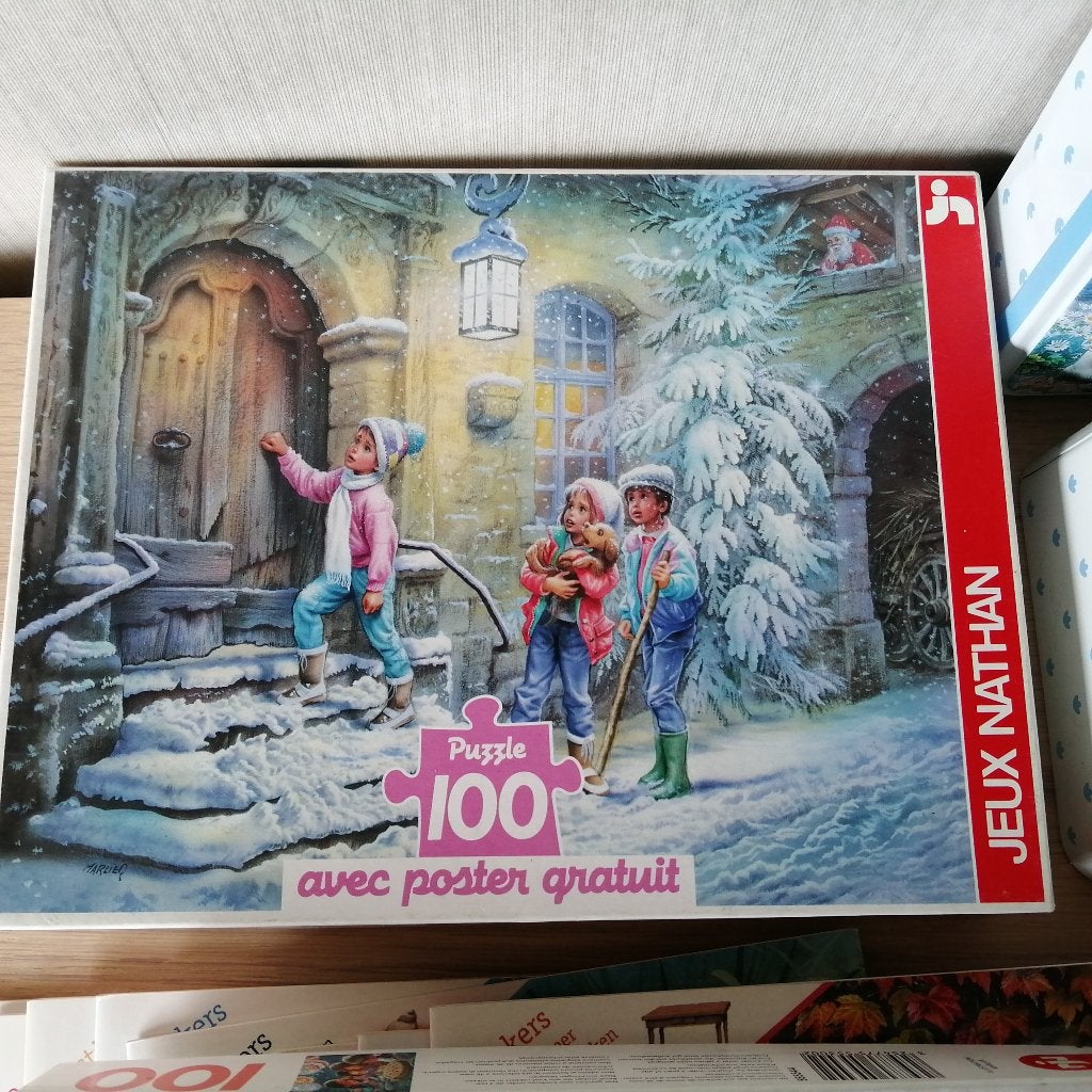 2 puzzels van Tiny van 100 stuks, Ophalen of Verzenden, Meer dan 50 stukjes, Gebruikt