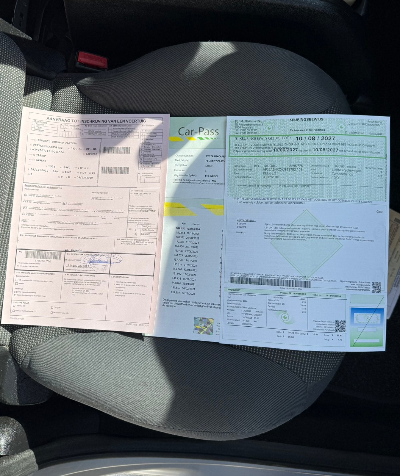 Peugeot Partner 1.6HDI Lichte Vracht gekeurd voor verkoop, Achat, Boîte manuelle, Diesel, Euro 4