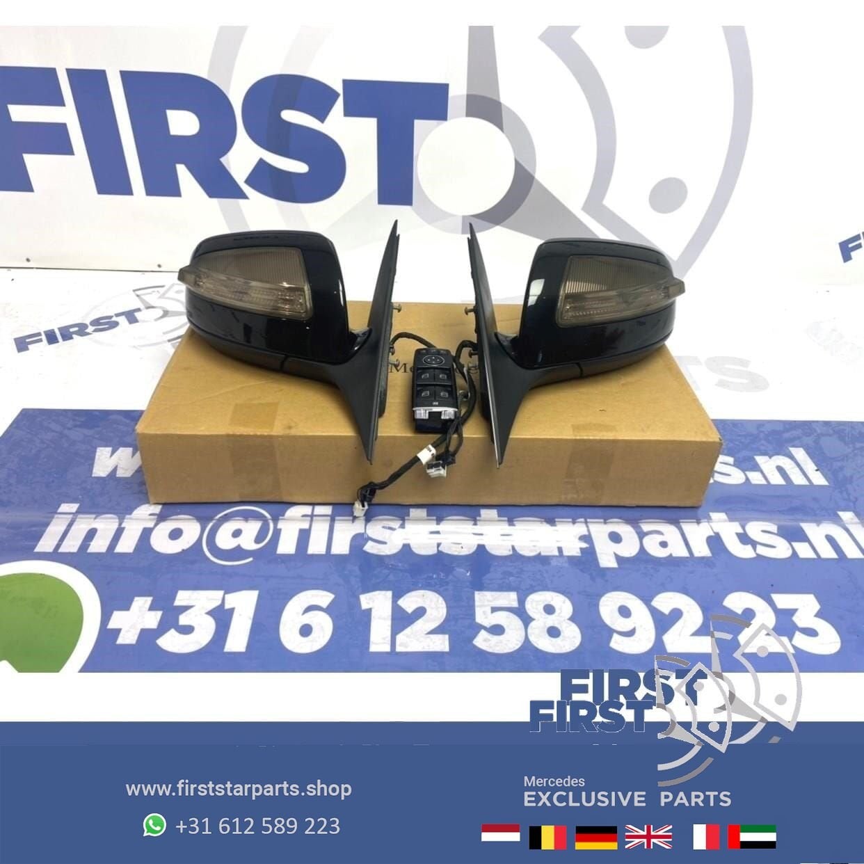 W204 C63 AMG BUITENSPIEGELS Elektrisch inklapbare spiegels S, Utilisé, -, -, Enlèvement ou Envoi